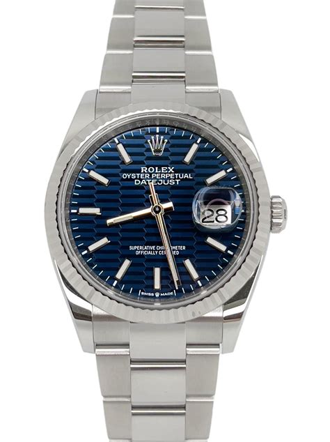 rolex datejust 36 blue dial oyster bracelet watch|Datejust 36 oyster mm oystersteel.